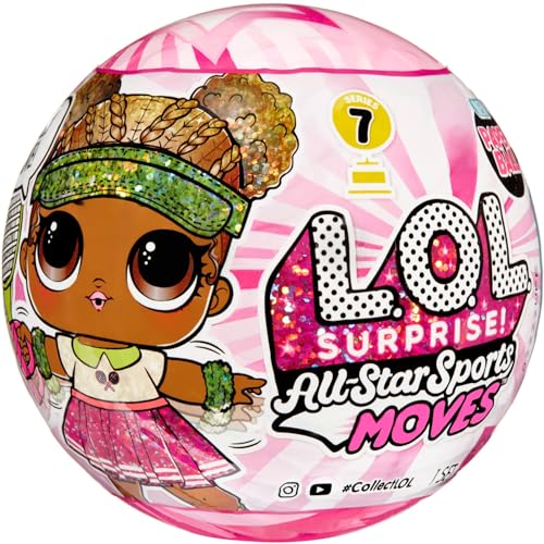 L.O.L. Surprise! All-Star Sports Moves Serie 7 - 8 Überraschungen zum Auspacken - Beweglich und mit glitzerndem Sportzubehör - Zum Sammeln - Geeignet für Kinder ab 4 Jahren von L.O.L. Surprise!