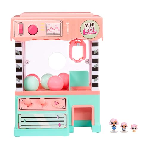 L.O.L. Surprise! Minis Greifautomat Spielset mit 5 Überraschungen - Inklusive Mini OMG Uptown Girl, Mini Sammelpuppe Prim und Mini Pet Yuppy Puppy, Interaktive Lichter & Sounds - Für Kinder ab 4+ von L.O.L. Surprise!