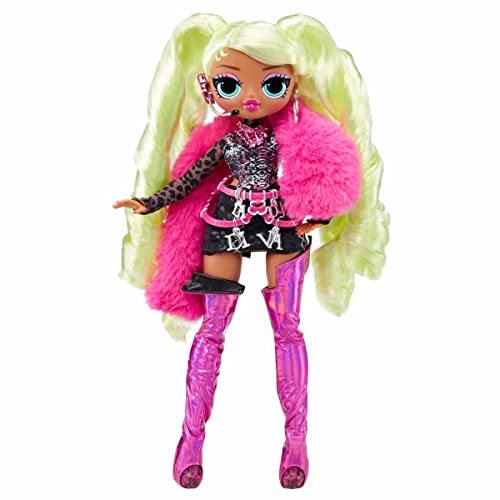 L.O.L. Surprise! OMG Fierce - Lady Diva - 29 cm große Modepuppe mit 15 Überraschungen - Fashion Outfits, Accessoires & Puppenständer - Zum Sammeln - Für Kinder ab 3 Jahren von L.O.L. Surprise!