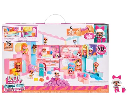 L.O.L. Surprise! Squish Sand Magic House mit Sammelpuppe Diva - Spielset mit Sammlerpuppe, Squish Sand, Überraschungen und Zubehör - Ideal für Mädchen ab 4 Jahren von L.O.L. Surprise!