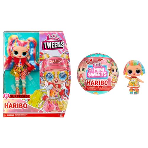 LOL Surprise Tweens Haribo Modepuppe – Holly Happy & Loves Mini Sweets Series X Haribo - Inklusive 1 Puppe mit Süßigkeiten-Thema und lustigem Zubehör - Sammlerpuppen für Kinder ab 4 Jahren geeignet von L.O.L. Surprise!