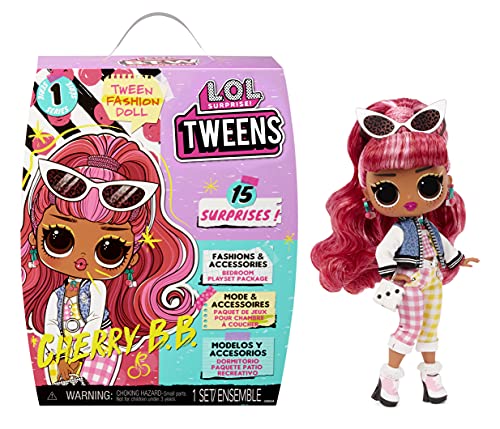 LOL Surprise Tweens Puppe - 15 Überraschungen - Inklusive Outfits, Accessoires, Haarbürste, Kleiderbügel, Puppenständer und mehr - Tolles Geschenk für Kinder - Cherry BB von L.O.L. Surprise!