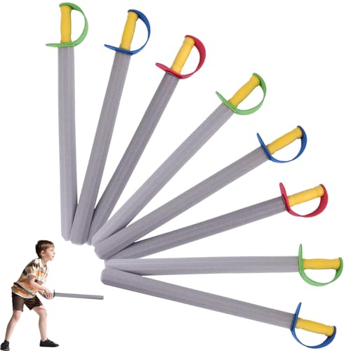 LAANCOO 8pcs Foam Sword Set, Eva Foam Sword für Kinder, jeweils 4, weiche vor, Spielwaffen für Kinder für Jungen für Jungen zu spielen, um 20,9 x 1,8 in zu kämpfen von LAANCOO