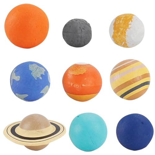 LAANCOO 9pcs Planet Toys Set, realistisches proportionales Sonnensystem -Spielzeug, Plastik -Lernspielzeug für Heimschule, Vorschule, Bildungsspielzeug für Kinder von LAANCOO