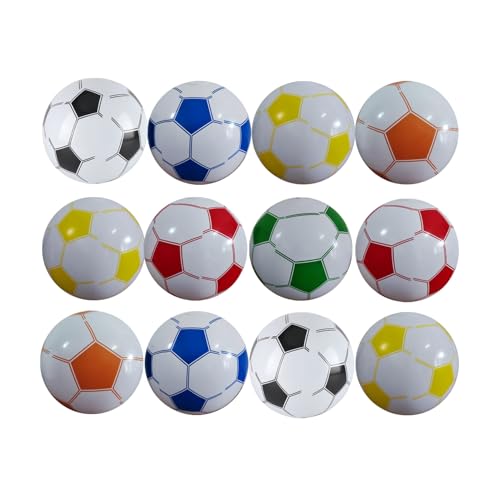 LAANCOO Größe 2 Fußball, 12pcs Kinder weiche leichte Fußball -Plastikfußball, weiche Fußball für Kinder im Innenbereich, ideal für Innen- und Freien, Strand, Garten, weicher Fußball 28 cm von LAANCOO