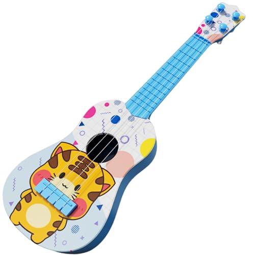 LAANCOO Kids Ukulele, Cartoon Ukulele für Kinder, 4-Saiten-Kleinkind-Ukelele für Anfänger mit Anweisungen und wählt einstellbares frühes Bildungsspielzeug für Kindergitarre, Blue von LAANCOO