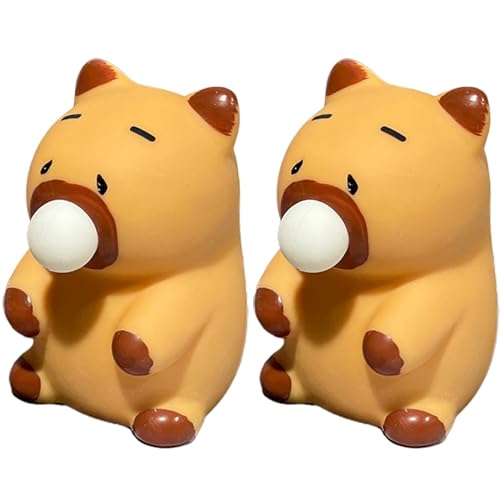 LAANCOO Squeeze -Spielzeug, 2pcs Squish -Spielzeug, niedliche Blasenblasen -Capybara -Squeeze -Spielsachen, Stressabbau sensorisches Spielzeug für Kinder Erwachsene, kleine Zappelspielzeug von LAANCOO