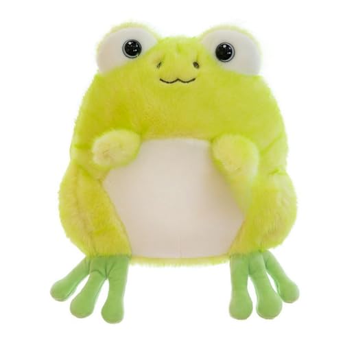 LAARNT 22cm Grüner Cartoon Frosch Plüschtier，Weich Tier Frosch Gefüllte Puppen Stofftier，Kawaii Frosch Plüschtier，Raumdekoration, niedliche Tierpuppe von LAARNT