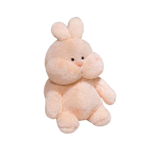 LAARNT 23cm Niedliches rosa Kaninchen brauner Bär weiße Ente Plüsch Puppenkissen,Kawaii Plüsch Ente Kuscheltier，Kaninchen Plüschtier，Weiches Bärenspielzeug，Zierkissen，Sofakissen,Rosa von LAARNT