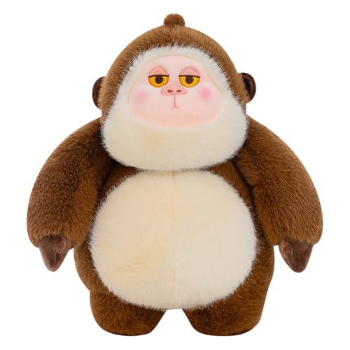 LAARNT 25cm AFFE Kuscheltier Spielzeug,AFFE Plüschtier Kissen,Kawaii Plüsch AFFE Stofftier,Weiches Plüsch Affenpuppe,Süßes Dekoration,weiches und Flauschiges Kissen,Braun von LAARNT