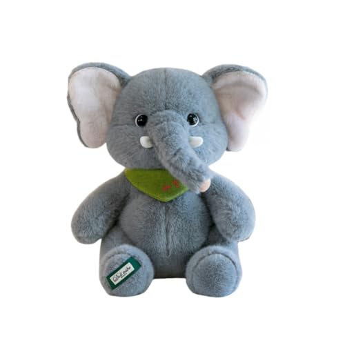 LAARNT 25cm Elefanten plüschspielzeug, Cartoon Bärenpuppen,Kawaii Plüschtier Elefant Spielzeug，Weicher Kuschelkissen， Niedlich Plüschbär，Cartoon Tier Kissen,Blau von LAARNT