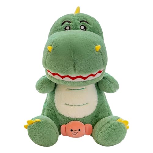 LAARNT 25cm Grün Dinosaurier Plüschkissen, Kreative Plüsch Puppe Dinosaurier，Umarmungskissen Niedliches Stofftier Plüschtier，Stofftier Kawaii Dinosaurier,Raumdekoration von LAARNT