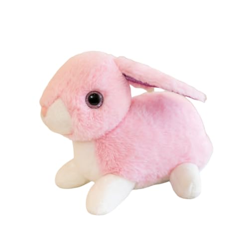 LAARNT 25cm Simulation Kaninchenpuppe Plüschspielzeug,Hase Plüschkissen,Cartoon Hase Plüschtier,Kuscheltier Kaninchen Puppe,Hasenpuppe Weiches Stofftier Spielzeug,Rosa von LAARNT