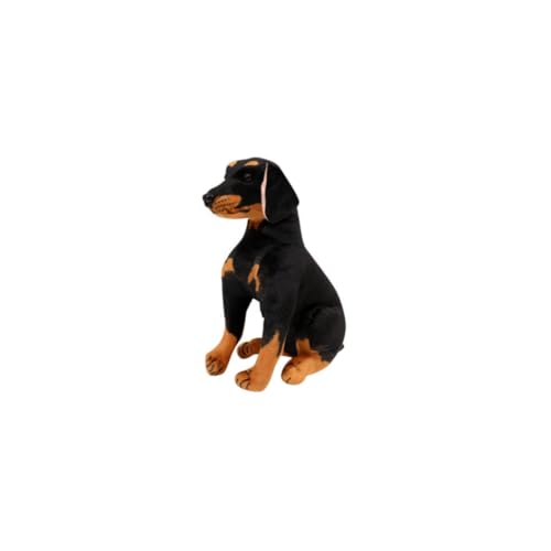 LAARNT 25cm Simulation Rottweiler Plüsch Spielzeug, Welpe Puppen, Simulation Tier Plüsch Puppe Puppen，Cartoon Schlafkissen, Heimdekoration von LAARNT