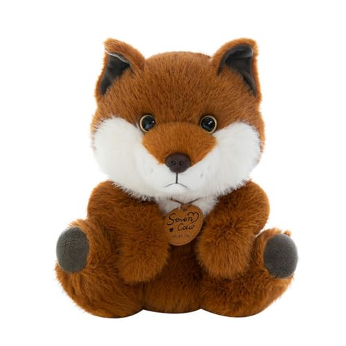 LAARNT 25cm Sitzender Fuchs Plüschspielzeug,Kawaii Fuchs Kuscheltier Plüschpuppen，Flauschiges Fuchs Umarmungskissen，Gefüllte Weiche Tier Plüschtiere，Niedlich Mini Kuscheltier Plüsch von LAARNT