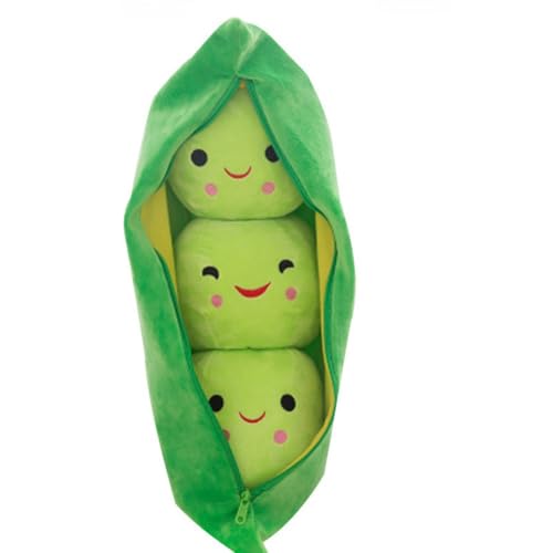 LAARNT 25cm SüßE GrüNe Erbsen-PlüSchpuppe,Liebenswerte PlüSchtier,Kreative Gewachsene Erbsen Sweet Cuddle Cotton Stuffed Toy,Einzigartiges Gewachsenes Erbsenkissen von LAARNT