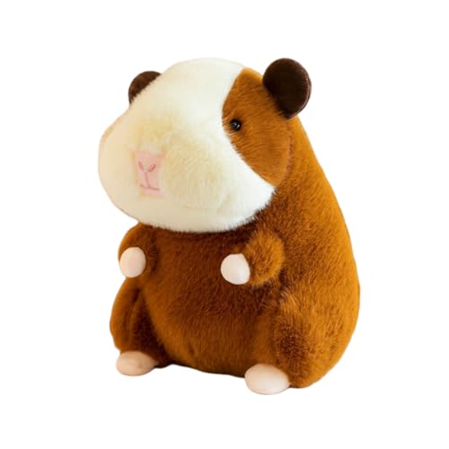 LAARNT 25cm Süße Hamsterpuppe, Cartoon Hamster Plüschtier,Niedliches Meerschweinchen Plüschtier,Gefülltes Hamster Kuscheltiere Umarmungsspielzeug, Raumdekoration,Plüschkissen,Braun von LAARNT