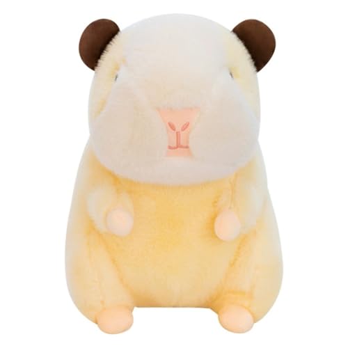 LAARNT 25cm Süße Hamsterpuppe, Cartoon Hamster Plüschtier,Niedliches Meerschweinchen Plüschtier,Gefülltes Hamster Kuscheltiere Umarmungsspielzeug, Raumdekoration,Plüschkissen,beige von LAARNT