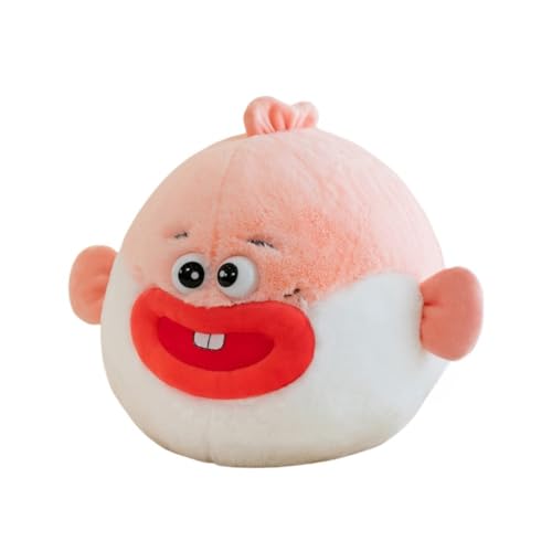 LAARNT 26cm Süßer Clown Fisch Puppe Plüschtier，großer Mund fette Fischpuppe Kissen，Simulation Fisch Plüschtier，Kreative 3D Weiches Fischkissen，Clown Fische Mini Plüsch Spielzeug,Rosa von LAARNT