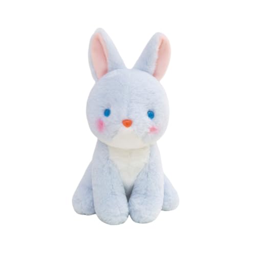 LAARNT 28cm Simulation Kaninchenpuppe Plüschspielzeug，Kuscheltier Hase，Kaninchen Kuscheltier, PP Baumwolle gefüllte Kaninchen Puppe Weichem Plüsch Kuscheltier Cartoon Plüschtier，Blau von LAARNT