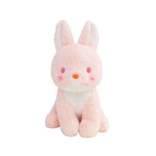 LAARNT 28cm Simulation Kaninchenpuppe Plüschspielzeug，Kuscheltier Hase，Kaninchen Kuscheltier, PP Baumwolle gefüllte Kaninchen Puppe Weichem Plüsch Kuscheltier Cartoon Plüschtier，Rosa von LAARNT