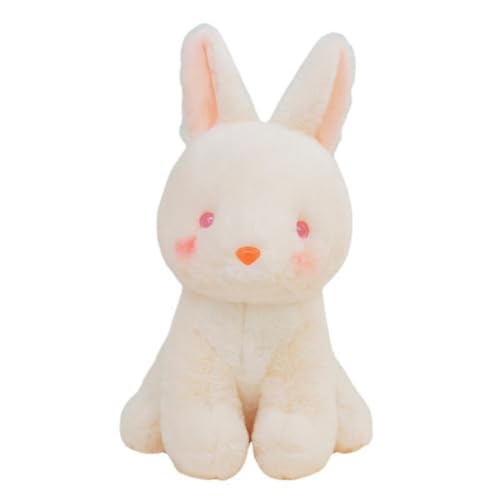 LAARNT 28cm Simulation Kaninchenpuppe Plüschspielzeug，Kuscheltier Hase，Kaninchen Kuscheltier, PP Baumwolle gefüllte Kaninchen Puppe Weichem Plüsch Kuscheltier Cartoon Plüschtier，Weiß von LAARNT