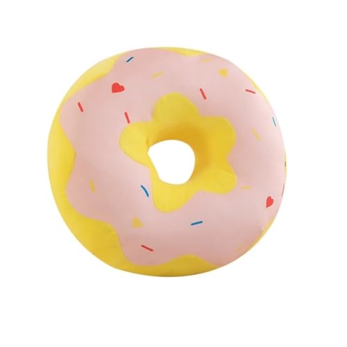 LAARNT 30cm Kreative Simulation Plüschtier Donut Sofa Kissen,Donut Kissen,Gefüllte Plüsch Kissen,Niedliches Rundes Donut Plüschtier,Büro Dekoration,Zimmerdekoration,Rosa von LAARNT