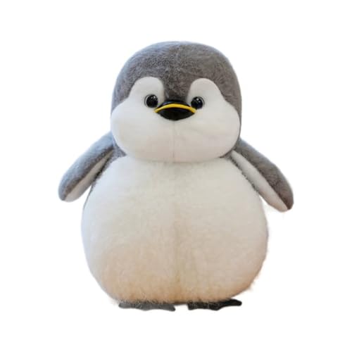 LAARNT 30cm Pinguin Puppe Plüschtier,Pinguin Stofftier Kuscheltier,Niedliches Pinguin Plüsch Kissen,Cartoon Pinguin Plüsch Spielzeug,Süßes Dekoration,Flauschige Wurfkissen,Grau von LAARNT