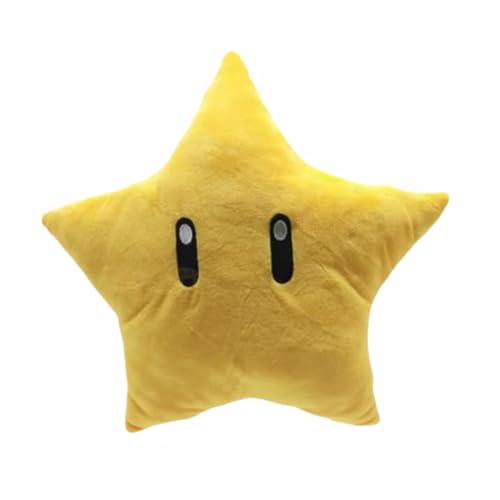 LAARNT 30cm Yellow Star Plüschtier, Bequemes Kissen,Niedliche Stofftier Plüsch Kissen Puppe, Cartoon Stofftierpuppe Dekokissen von LAARNT