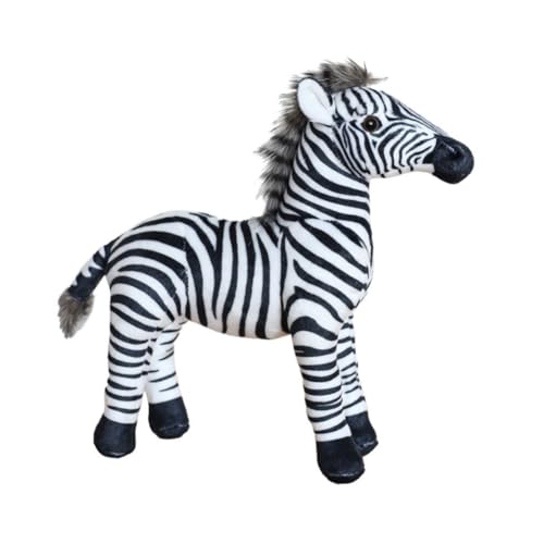 LAARNT 33cm Simulation Zebra Puppe Plüschtiere,Zebra Kuscheltier, Kuschelweiches Zebra Plüschtier Spielzeug,Kawaii Kinderspielzeug Zebra Kuscheltier,Haushalt schmücken,Schwarz und Weiß von LAARNT