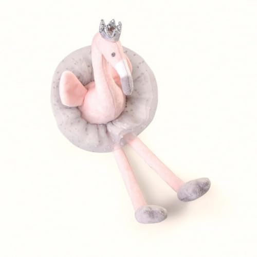 LAARNT 35cm Tutu Flamingo Plüschtier,Cartoon Flamingo Plüschtier,niedliche Prinzessinnenkleid Plüschpuppe grau von LAARNT