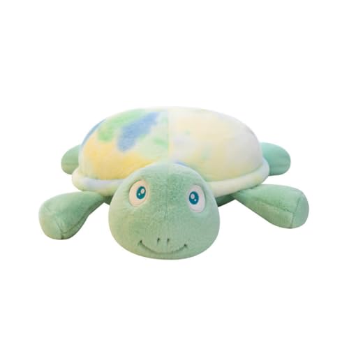 LAARNT 40cm Simulation Schildkröte Kissen Plüsch Spielzeug Tier Plüsch Kissen niedlich Tie-Dye-Schildkröte Geschenke grün von LAARNT