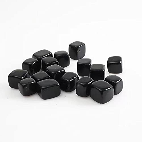 Voller Textur 10 Stück 15 mm-20 mm natürliche Schwarze Quarzkristalle Würfel Obsidian Rolling Stone Haushaltswaren von LABDIP