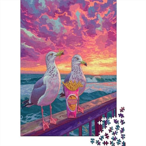 Möwe Puzzlespiel 1000 Teile, Puzzle Erwachsene 1000 Teile, Impossible Puzzle GesKükenlichkeitsspiel Für Die Ganze Familie, Puzzle Erwachsene 1000 Teile Puzzel 1000pcs (75x50cm) von LABDUEOPB