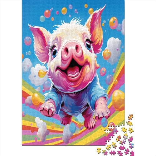 Schwein Puzzle 1000 Teile Puzzle Für Erwachsene Und Kinder Ab 14 Jahren Puzzel 1000pcs (75x50cm) von LABDUEOPB