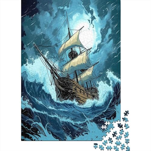 Segelboot Puzzle 1000 Teile Puzzle Erwachsene Schwieriges Schwer Puzzle Für Erwachsene Und Kinder Ab 14 Jahren Puzzel 1000pcs (75x50cm) von LABDUEOPB