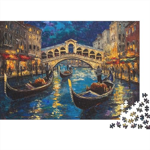 Venedig Water City 1000 Stück Puzzles Für Erwachsene Teenager Stress Abbauen Familien-Puzzlespiel 1000-teiliges Puzzle Kinder Lernspiel Spielzeug Geschenk Puzzel 1000pcs (75x50cm) von LABDUEOPB