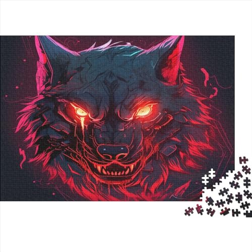 Wolf Puzzlespiel 1000 Teile Puzzle Für Erwachsene Und Kinder Ab 14 Jahren, Erwachsenen Puzzlespiel Puzzel 1000pcs (75x50cm) von LABDUEOPB