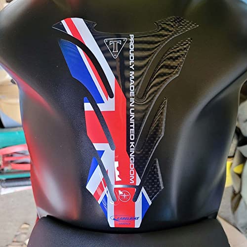 labelbike - Tank PAD 3D-Harzkleber kompatibel mit Motorrad-Triumph Union Jack von LABELBIKE