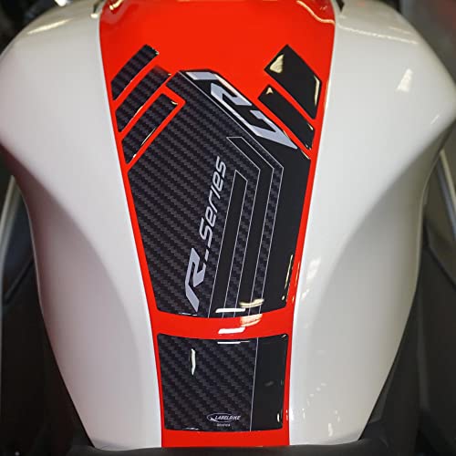 labelbike - Tankpad Aufkleber aus 3D-Harz Dekoration und Schutz des Motorradtanks kompatibel mit Yamaha R7 2021-2024 von LABELBIKE