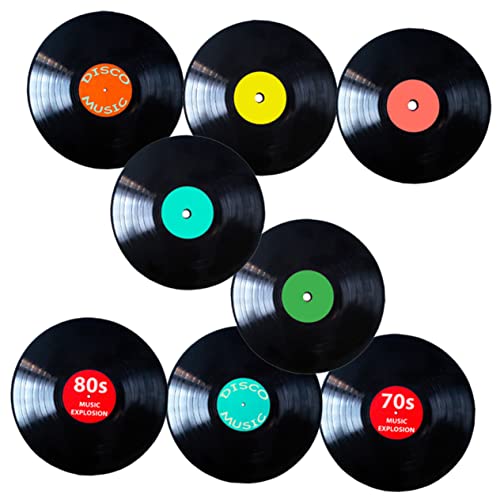 LABRIMP 1 Satz Dekoration Für Musikpartys Vintage-aufkleber Schallplatten-wandtattoo Papieraufzeichnungen Musik Klassenzimmer Café-bar- Vinyl Pvc Ländlich Papier Geschnitten von LABRIMP