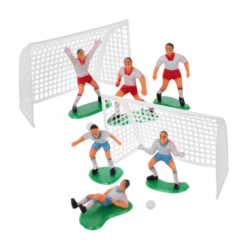 LABRIMP 1 Satz Fußball Kuchen Dekoration Mini-fußball Fußball-topper Fußball-kuchendekoration Junge Fußball-kuchen-dekoration Fußballdekorationen Ballspieler-kuchenaufsatz Pvc von LABRIMP