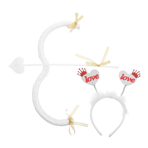 LABRIMP 1 Set Amor Kostüm Und Bogen Amor Stirnband Für Valentinstagsparty Und Cosplay Niedliches Stirnband Amor Für Frauen von LABRIMP