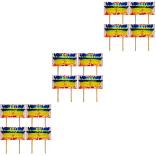 LABRIMP 12 STK Papierumschlag Blumenornament aus Papier Wabenblumen aus Papier Wabenblumenbälle kleinigkeiten partydekoration Faltblume mit Griff handwerkliche Blumen ， von LABRIMP