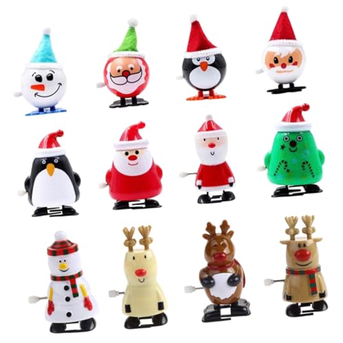 LABRIMP 12 Stück Teiliges Weihnachtsmann Aufziehspielzeug Kreative Mechanisches Spielzeuge mit Glatter Oberfläche Lustige Mini Wind-up Figuren für Erwachsene für Weihnachtsdeko und LABRIMP 12 Stück Teiliges Weihnachtsmann Aufziehspielzeug Kreative Mechanisches Spielzeuge mit Glatter Oberfläche Lustige Mini Wind-up Figuren für Erwachsene für Weihnachtsdeko und von LABRIMP