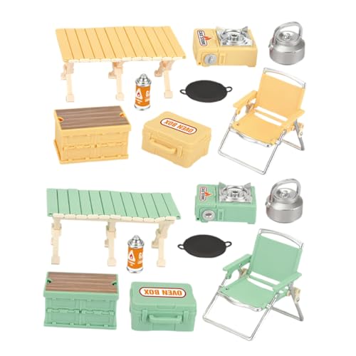 LABRIMP 16 Stück Teiliges Camping Spielset Miniaturfaltstuhl mit Tisch Campingkocher und Handyhalter Tragbares Outdoor für Drinnen und Draußen für Rollenspiele und Campingspaß LABRIMP 16 Stück Teiliges Camping Spielset Miniaturfaltstuhl mit Tisch Campingkocher und Handyhalter Tragbares Outdoor für Drinnen und Draußen für Rollenspiele und Campingspaß von LABRIMP