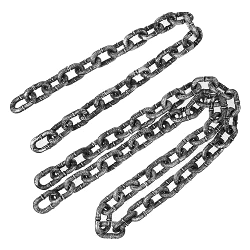 LABRIMP 2 Stück Halloween Deko Eisendeko Realistisch Rostige Kunststoffkette Party Deko für Kostüm und Foto Requisite Lange Halloweendekoration für Bühne und Fest LABRIMP 2 Stück Halloween Deko Eisendeko Realistisch Rostige Kunststoffkette Party Deko für Kostüm und Foto Requisite Lange Halloweendekoration für Bühne und Fest von LABRIMP