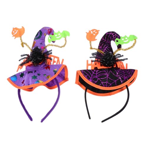 LABRIMP 2 Stück Halloween Haarreif mit Spinnen und Hexenhut Haarschmuck für Party Karneval Kostüm Halloween Deko Zubehör für Damen und Mädchen LABRIMP 2 Stück Halloween Haarreif mit Spinnen und Hexenhut Haarschmuck für Party Karneval Kostüm Halloween Deko Zubehör für Damen und Mädchen von LABRIMP