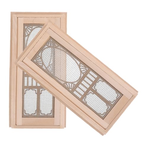 LABRIMP 2 Stück Maßstab Puppenhaus Fairy Door für DIY Dekoration Robuste Holz Fliegengittertür Vielseitig für Moderne und Klassische Puppenhäuser Einfache Montage LABRIMP 2 Stück Maßstab Puppenhaus Fairy Door für DIY Dekoration Robuste Holz Fliegengittertür Vielseitig für Moderne und Klassische Puppenhäuser Einfache Montage von LABRIMP