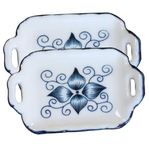 LABRIMP 2 Stück Miniatur Keramik Teetablett Dekoratives Puppenhaus Zubehör Kleines Realistisches Modell Feine Verarbeitung Glatte Oberfläche für Miniatur Wohnszenen LABRIMP 2 Stück Miniatur Keramik Teetablett Dekoratives Puppenhaus Zubehör Kleines Realistisches Modell Feine Verarbeitung Glatte Oberfläche für Miniatur Wohnszenen von LABRIMP